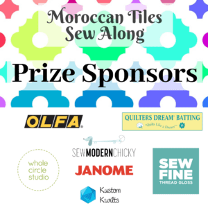 A group of sponsors for the moroccan tiles sew along