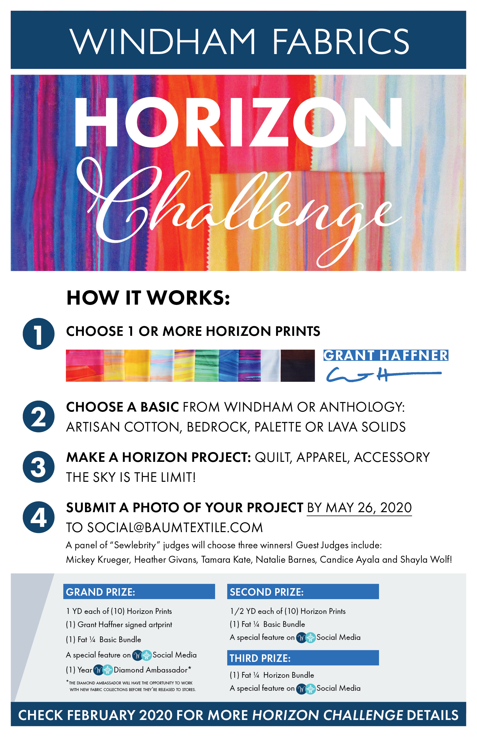 A poster with instructions for the horizon challenge.