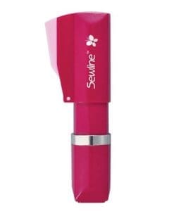A pink pen with a silver cap and the word " sexfire ".