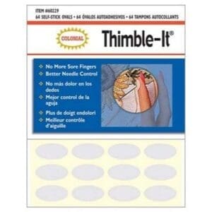A sheet of paper with the words thimble-it written on it.