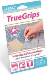 A package of truegrips non-slip adhesive rings.
