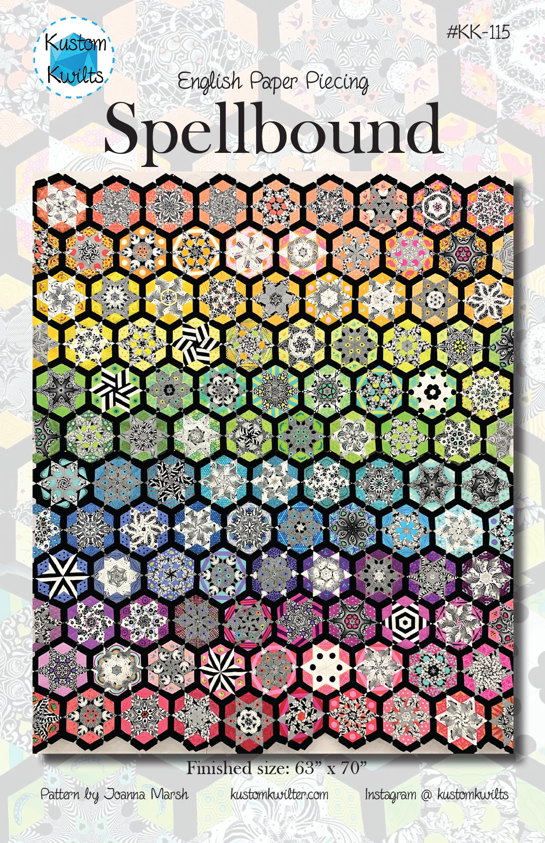 Spellbound Quilt Pattern by Joanna Marsh - English Paper Pieced Pattern
