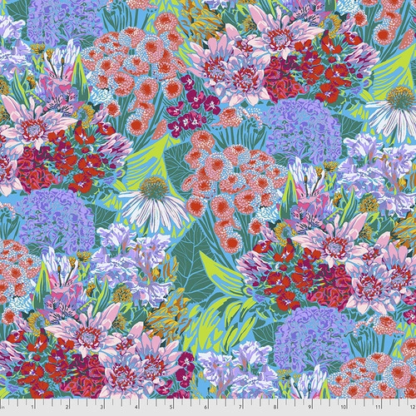 Floral fabric pinks and blues
