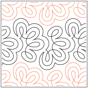 A close up of the design for a quilt