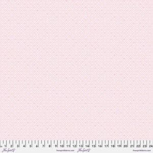A light pink background with small white dots.