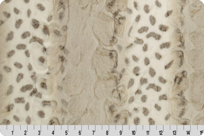 faux fur animal print in taupe