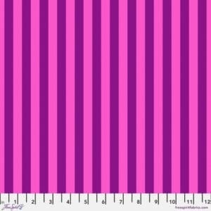 A purple striped fabric with a white background.