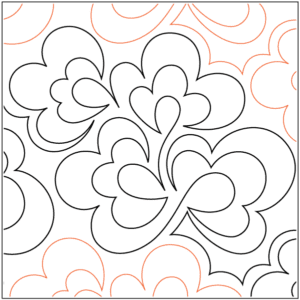 A close up of the design for a quilt