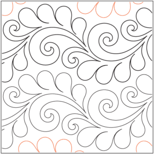 A close up of swirls on a white background