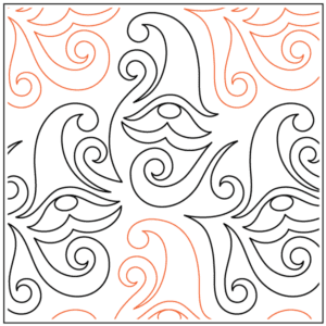 A pattern of swirly lines and curls.