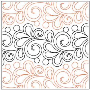 A picture of some swirly designs on the same page.