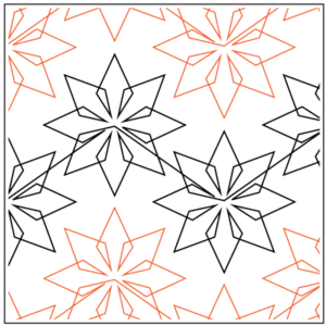 A pattern of stars with a black and white background.
