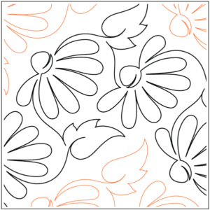 A flower pattern with leaves on it.