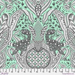 A close up of the fabric with a pattern