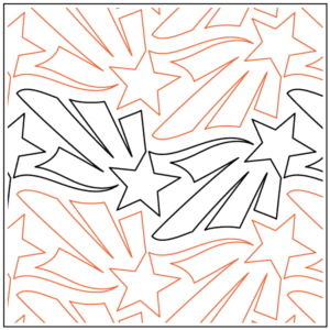 A pattern of stars and lines on a white background.