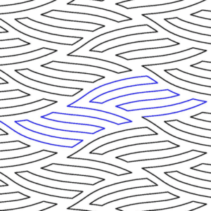 A blue line is drawn on the ground.