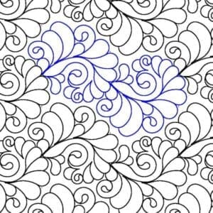 A pattern of swirling leaves and curls.