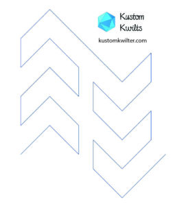 A minimalist pattern of blue arrows pointing downward on a white background.