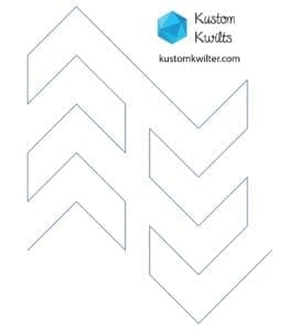 A sheet of arrow-shaped cutouts in a chevron pattern.