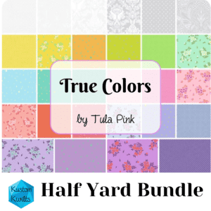 A colorful fabric bundle by Tula Pink called True Colors Half Yard Bundle.
