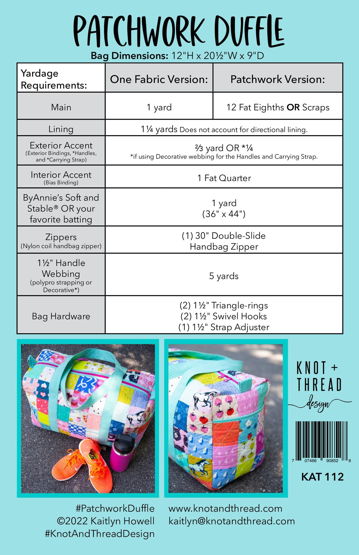 Patchwork Duffle 2nd edition- Printed Pattern - Image 2