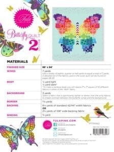 Colorful butterfly cross-stitch pattern with detailed instructions.