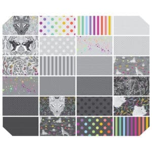 A collection of patterned swatches with various colors and designs.