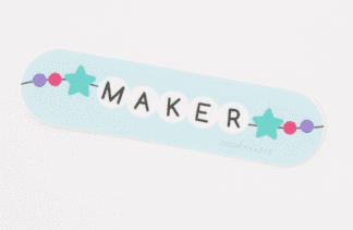 Maker Friendship Bracelet Sticker - Sarah Hearts